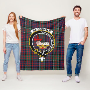 Clan Macdonalds Of Donald Tartan Plaid Fleece Blanket