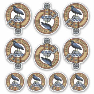 Clan MacDonell of Glengarry Crest Sticker Set