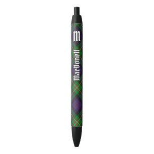 Clan MacDonell of Glengarry Tartan Black Ink Pen