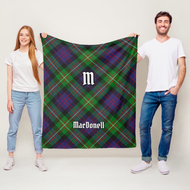 Clan MacDonell of Glengarry Tartan Fleece Blanket (In Situ)