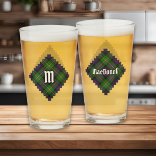Clan MacDonell of Glengarry Tartan Glass