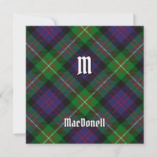 Clan MacDonell of Glengarry Tartan Invitation