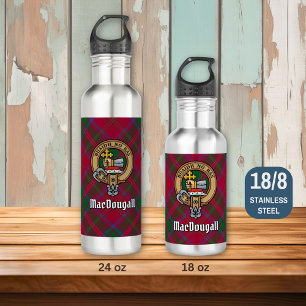 Clan MacDougall Crest over Tartan 710 Ml Water Bottle