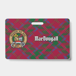 Clan MacDougall Crest over Tartan Badge