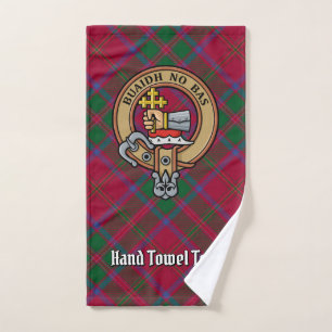 Clan MacDougall Crest over Tartan Bath Towel Set