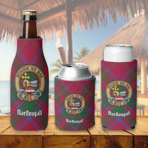 Clan MacDougall Crest over Tartan Bottle Cooler