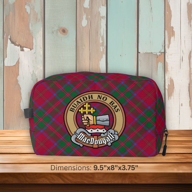 Clan MacDougall Crest over Tartan Dopp Kit (Creator Uploaded)