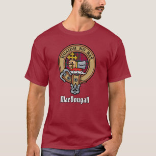 Clan MacDougall Crest over Tartan T-Shirt