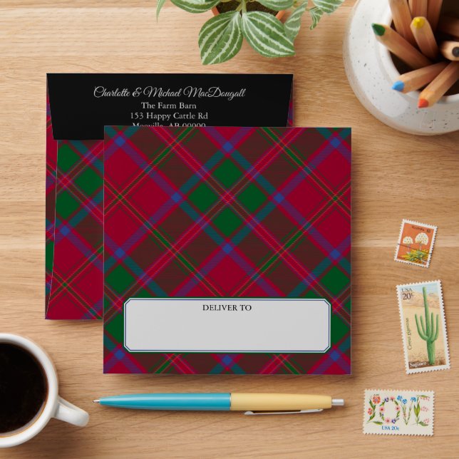 Clan MacDougall Tartan Envelope (Desk)