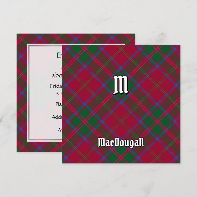 Clan MacDougall Tartan Invitation (Front/Back)