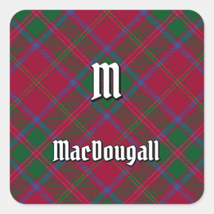 Clan MacDougall Tartan Square Sticker