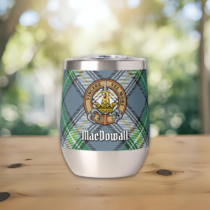 Clan MacDowall Crest over Tartan