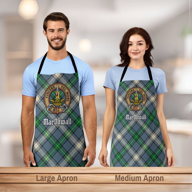 Clan MacDowall Crest over Tartan Apron (Creator Uploaded)