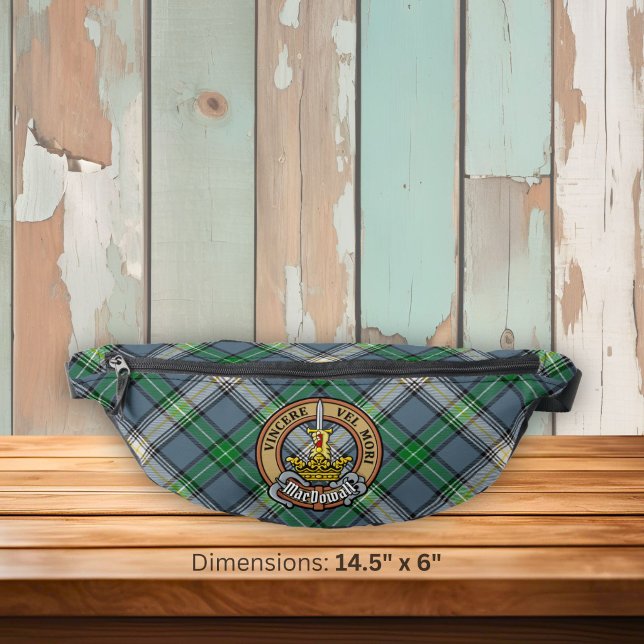 Clan MacDowall Crest over Tartan Fanny Pack (Creator Uploaded)
