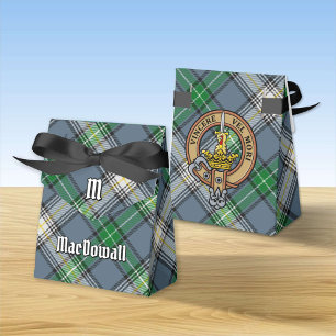 Clan MacDowall Crest over Tartan Favor Box