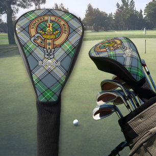 Clan MacDowall Crest over Tartan Golf Head Cover