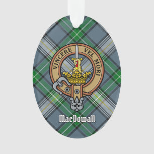 Clan MacDowall Crest sur Tartan