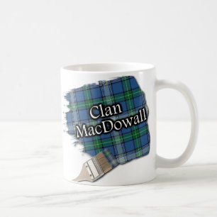 Clan MacDowall McDowell Tartan Paint Brush Cup Mug