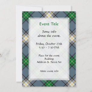 Clan MacDowall Tartan Invitation