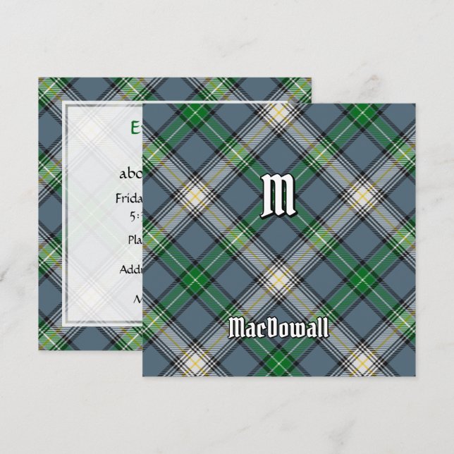 Clan MacDowall Tartan Invitation (Front/Back)
