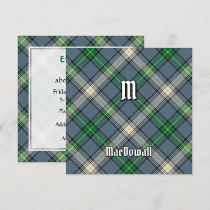 Clan MacDowall Tartan Invitation