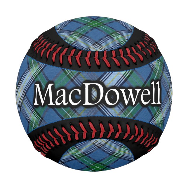 Clan MacDowell MacDowall Scottish Tartan Baseball (Front)