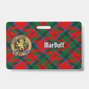 Clan MacDuff Crest over Tartan Badge