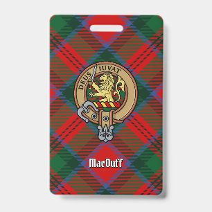 Clan MacDuff Crest over Tartan Badge