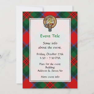 Clan MacDuff Crest over Tartan Invitation
