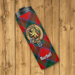 Clan MacDuff Crest over Tartan Thermal Tumbler