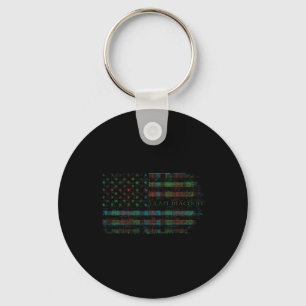 Clan Macduff Hunting Scottish Tartan Us Flag Kilt  Keychain