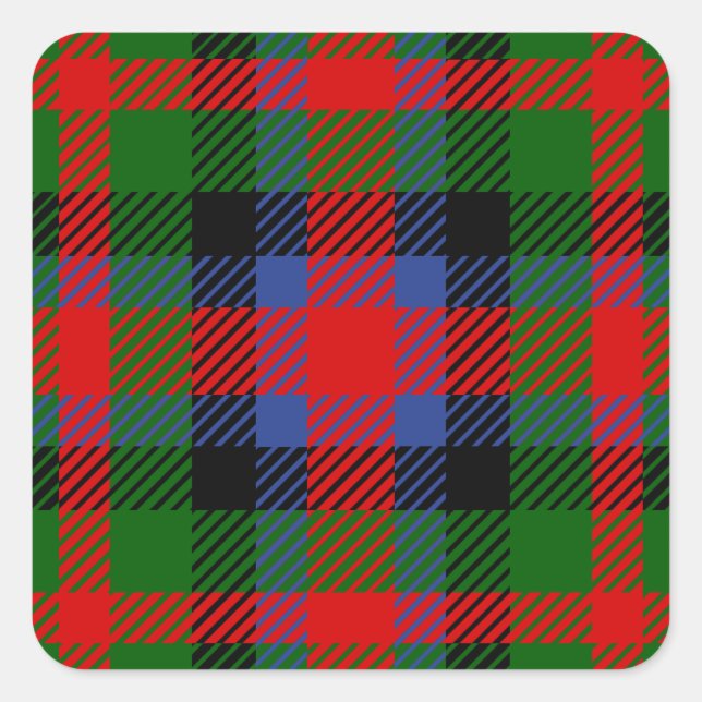 Clan MacDuff Tartan Square Sticker (Front)