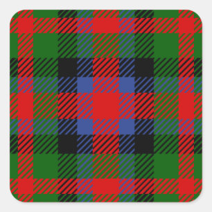 Clan MacDuff Tartan Square Sticker