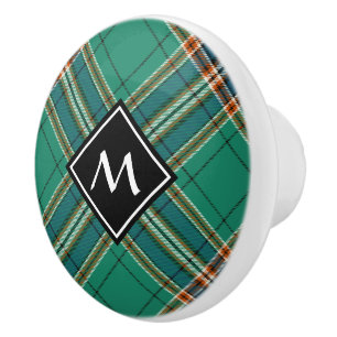 Clan MacFarlane Ancient Hunting Tartan Ceramic Knob