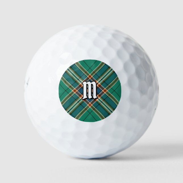 Clan MacFarlane Ancient Hunting Tartan Golf Balls (Front)
