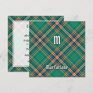 Clan MacFarlane Ancient Hunting Tartan Invitation