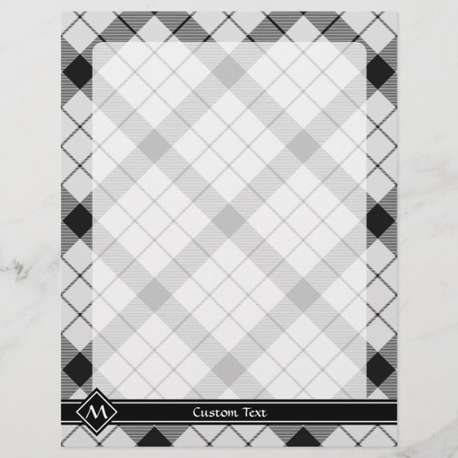 Clan MacFarlane Black and White Tartan Flyer (Front)