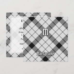 Clan MacFarlane Black and White Tartan Invitation