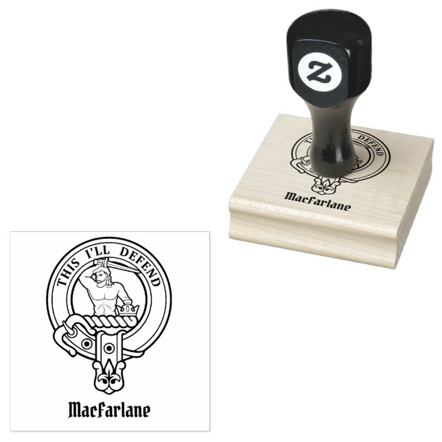 Clan MacFarlane Crest Rubber Stamp (Stamped)