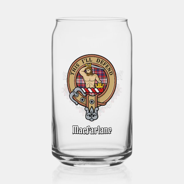 Clan MacFarlane Crest sur le tatan de robe (Recto)