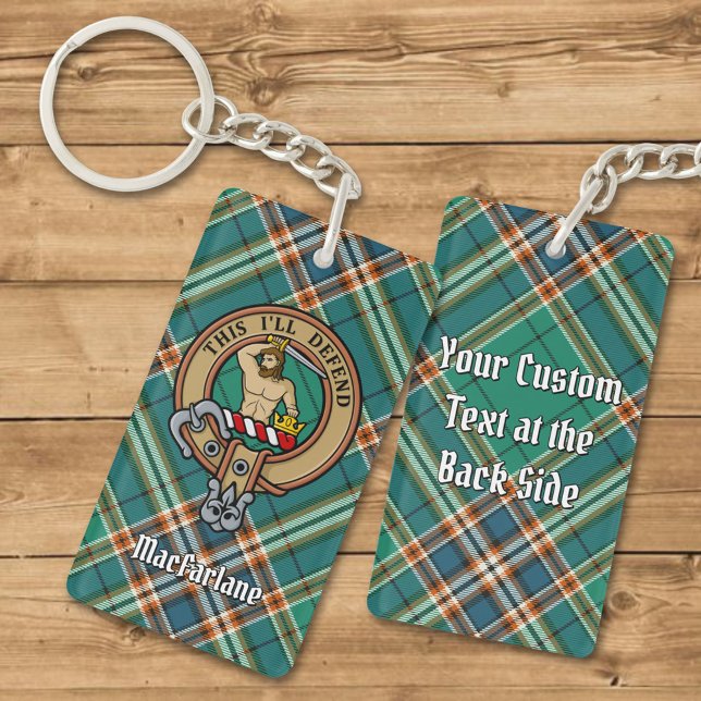 Clan MacFarlane Crest sur Tartan de chasse antique (Créateur téléchargé)