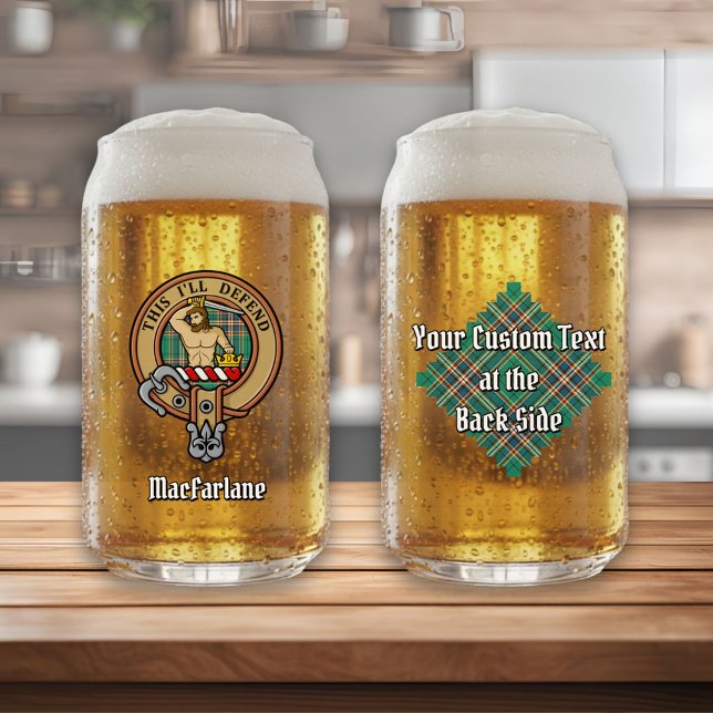 Clan MacFarlane Crest sur Tartan de chasse antique (Créateur téléchargé)