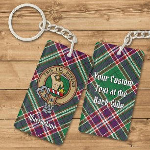 Clan MacFarlane Crest sur Tartan de chasse moderne