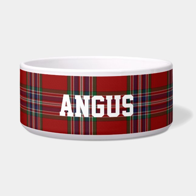 Clan MacFarlane Custom Tartan Plaid Pet Bowl (Front)