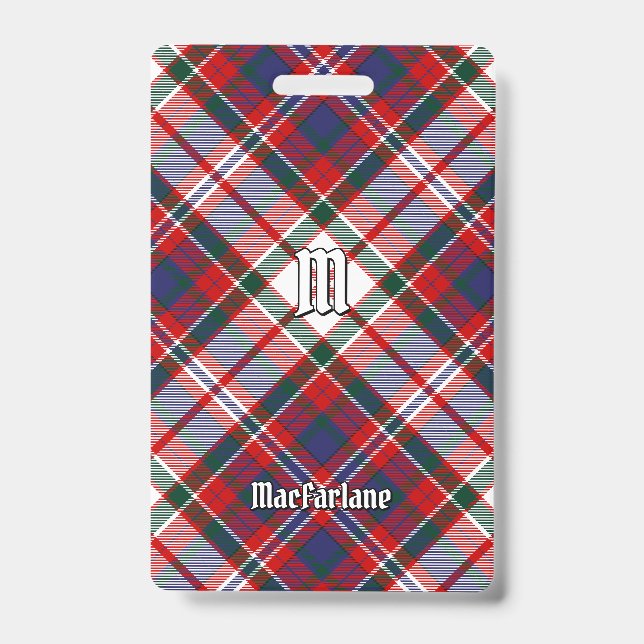 Clan MacFarlane Dress Tartan Badge (Front)