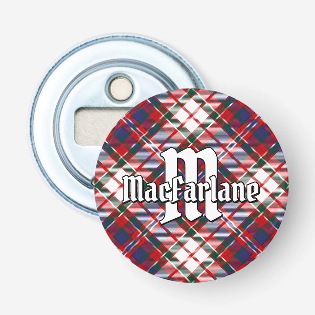 Clan MacFarlane Dress Tartan Bottle Opener (Front)