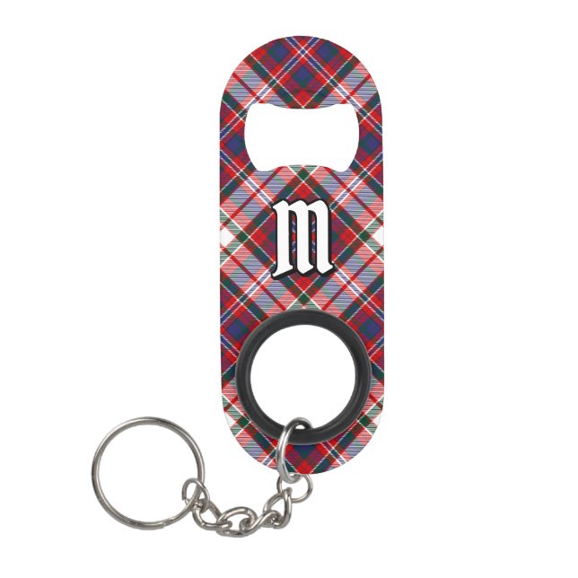 Clan MacFarlane Dress Tartan Keychain Bottle Opener (Front)