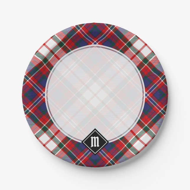 Clan MacFarlane Dress Tartan Paper Plate (Front)