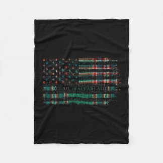 Clan Macfarlane Hunting Scottish Tartan Us Flag Sc Fleece Blanket