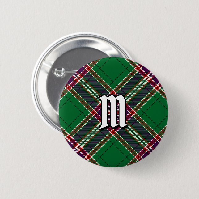 Clan MacFarlane Modern Hunting Tartan 2 Inch Round Button (Front & Back)